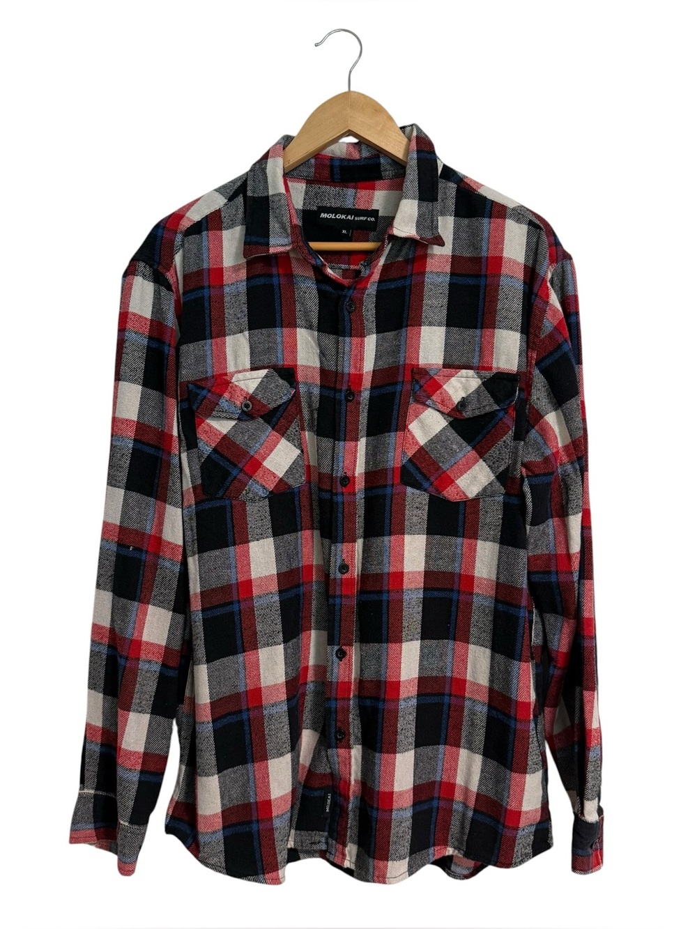Molokai Surf Co. plaid Button Down Flannel Size XL